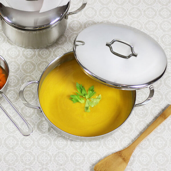 Plitka kaserola sa poklopcem od INOX-a 26x6 cm - Linea Milenium