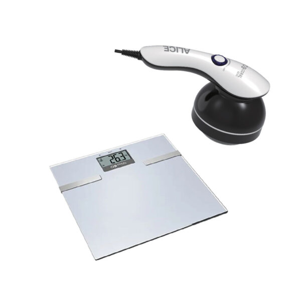 BE FIT SET - Ručni masažer "Alice" + Telesna vaga - MN-1000 + BS-03