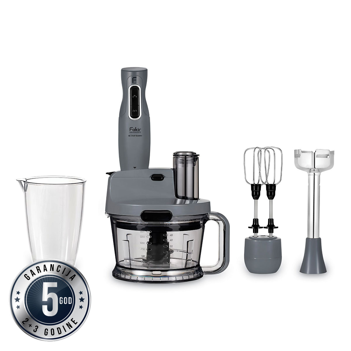 Fakir set za blendiranje - MR CHEF QUADRO (sivi)