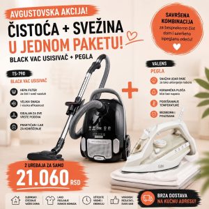 BLACK VAC usisivač + Pegla - TS-790 + Valens