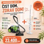 Usisivač sa vodenim filterom + Paročistač - Bora 4000 + Amila