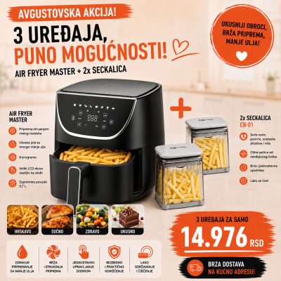 Air Fryer MASTER + 2x Seckalica - AF-2500 + 2x CB-01