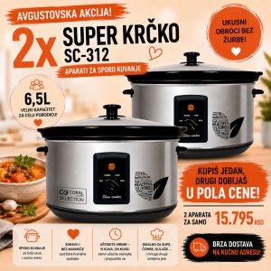 2x Super Krčko SC-320 Selection - Aparati za sporo kuvanje 6,5 l