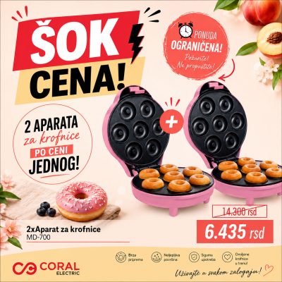 2x Aparat za krofnice - MD-700